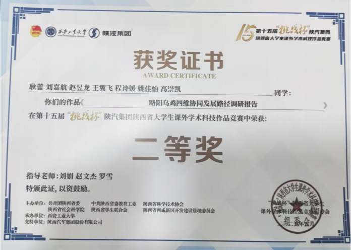 奖项+7!西京学院学子在第15届“挑战杯”竞赛中闪耀出彩 奖项+7!西京学院学子在第15届“挑战杯”竞赛中闪耀出彩