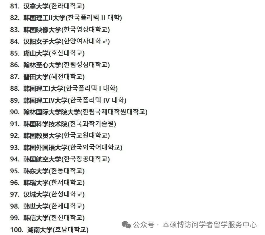 最近15 所韩国大学被中国留学服务中心除名，认证名单仅剩 261 所，新增这5所。