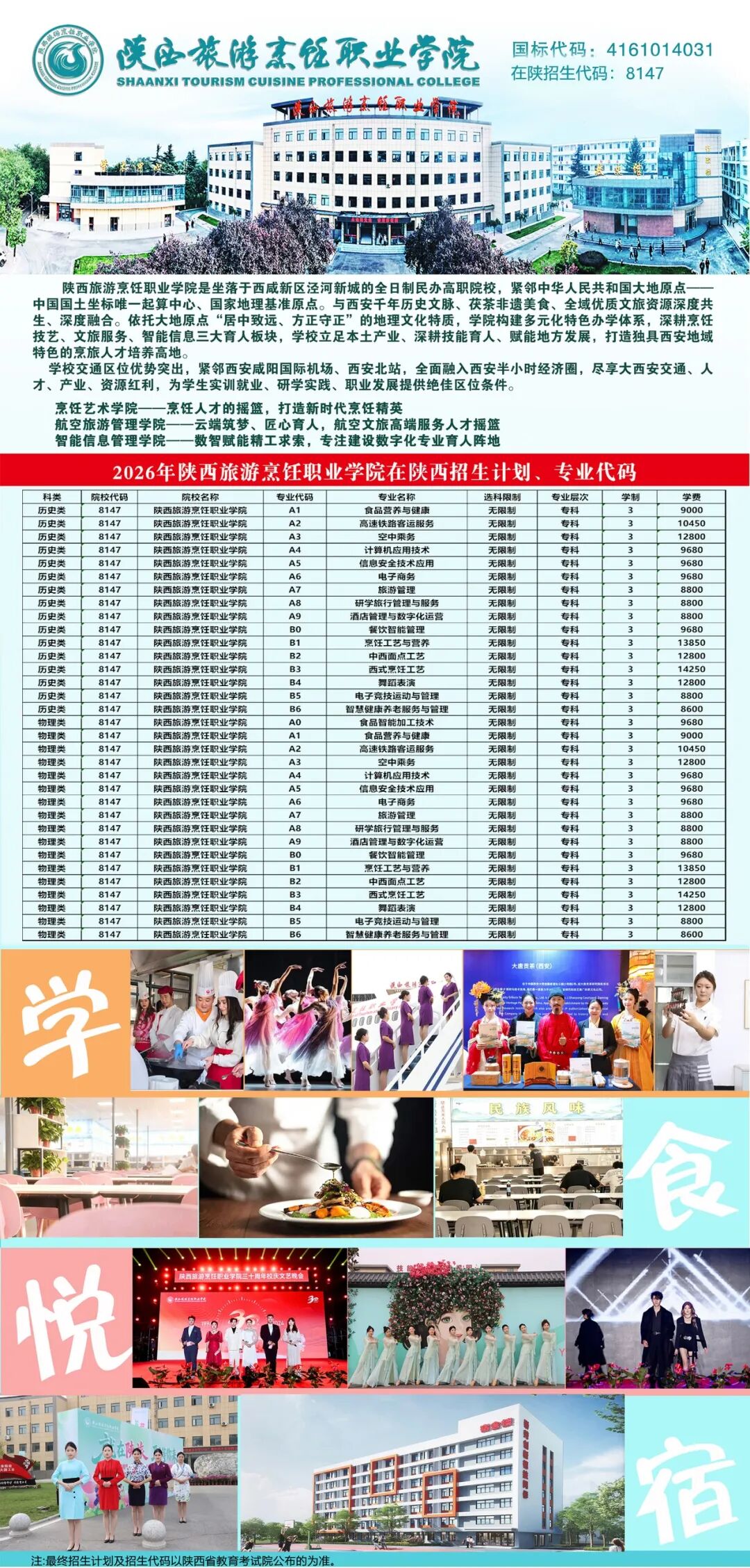 8147呼叫！陕西旅游烹饪职业学院2026高职专科征集志愿公告发布
