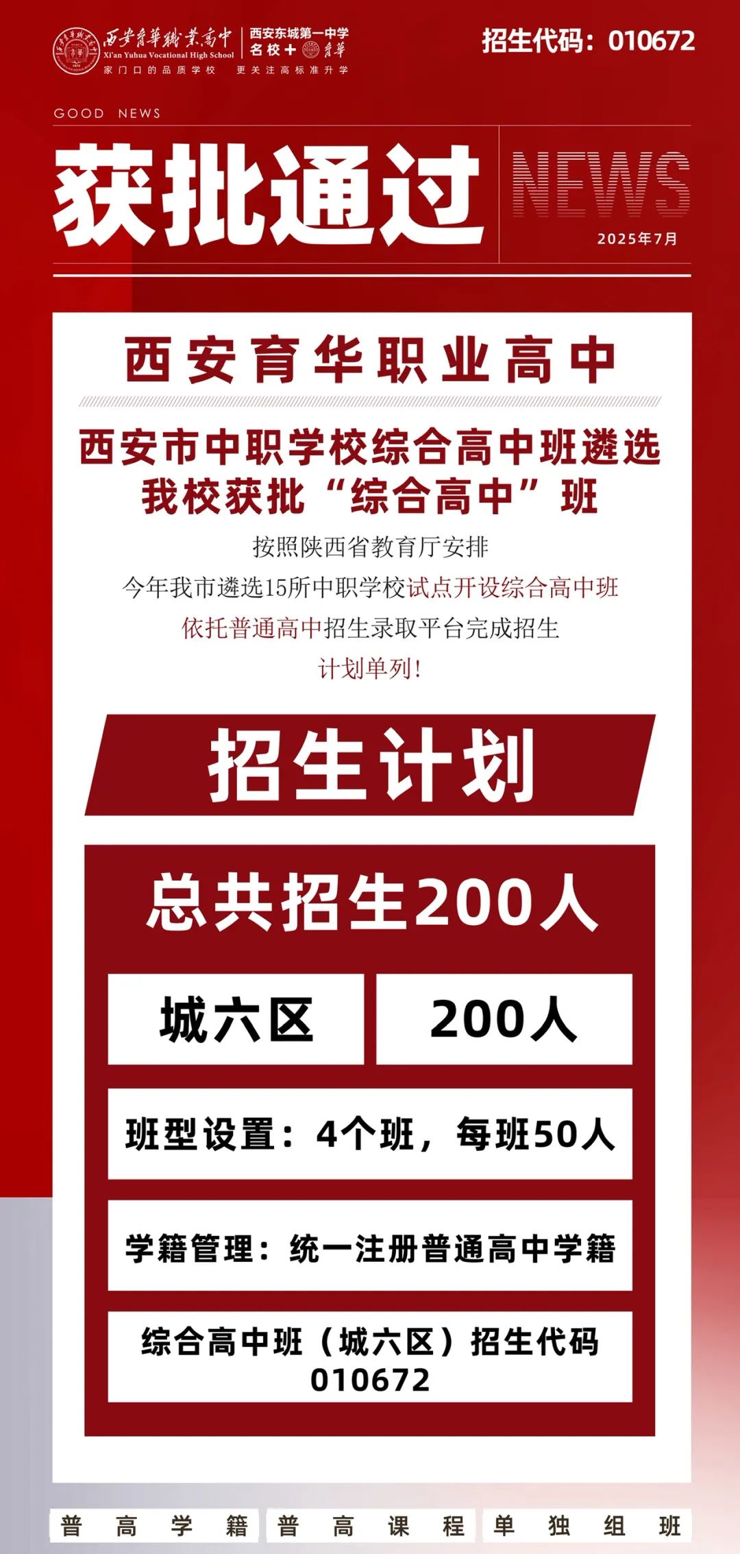 中考志愿填报在即，手把手教您如何填报西安育华职业高中试点“综合高中”班学校！