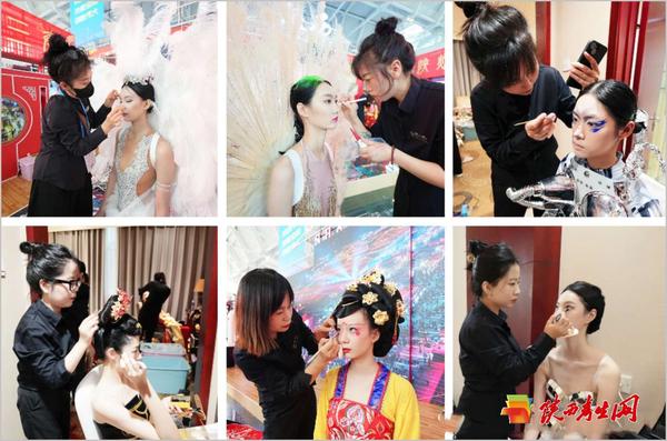 陕耀天津：陕西馆西安康博尔艺术技师学院化妆造型展演活动轰动全场12.bmp