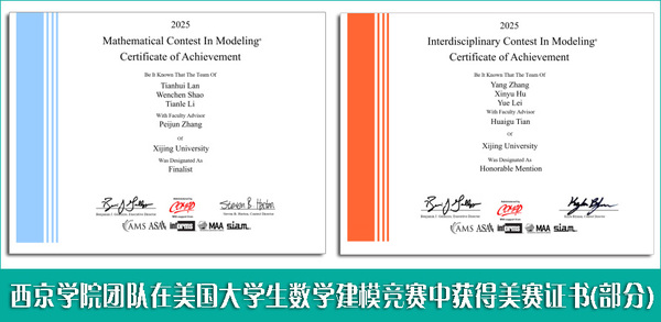 西京学院团队在美国大学生数学建模竞赛中获得美赛证书(部分).jpg