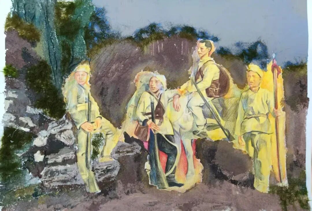 西安博雅艺术职业高中师生用美术作品让延安精神闪耀新时代