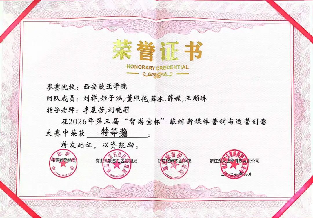 金奖！多项全国一等奖！西安欧亚学院春季学期获奖捷报发布