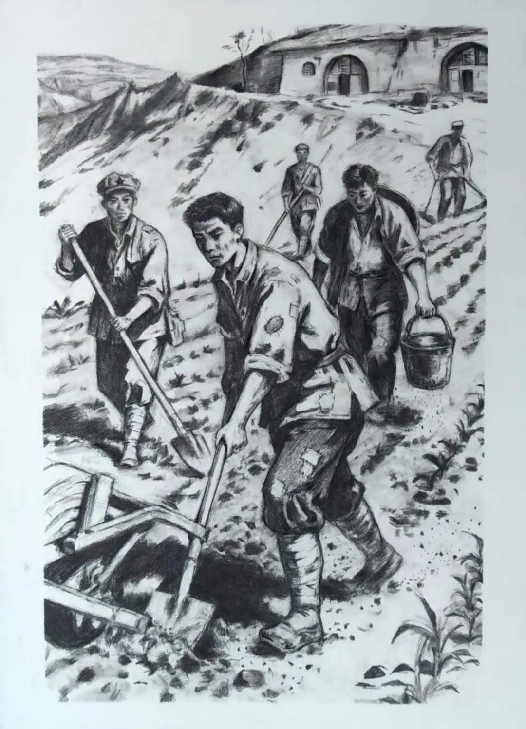 西安博雅艺术职业高中师生用美术作品让延安精神闪耀新时代