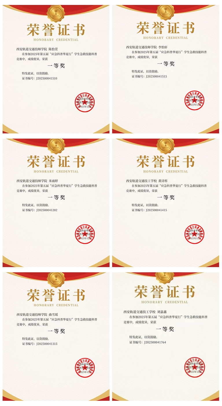 喜报！西安轨道交通技工学校学子在全国应急科普竞赛中斩获佳绩！