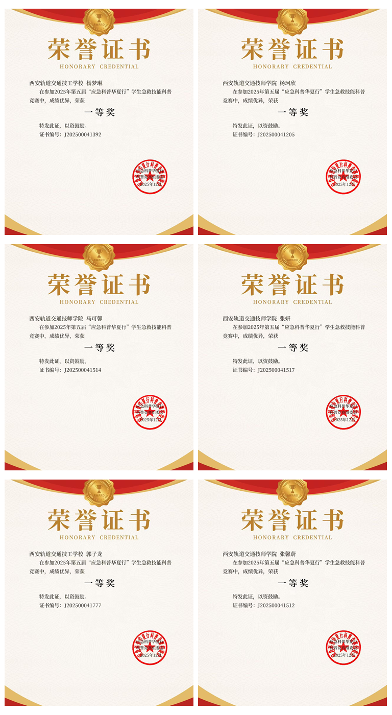 喜报！西安轨道交通技工学校学子在全国应急科普竞赛中斩获佳绩！